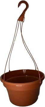 KOBA 12" Large Terra-Cotta Plastic Hanging Basket 5