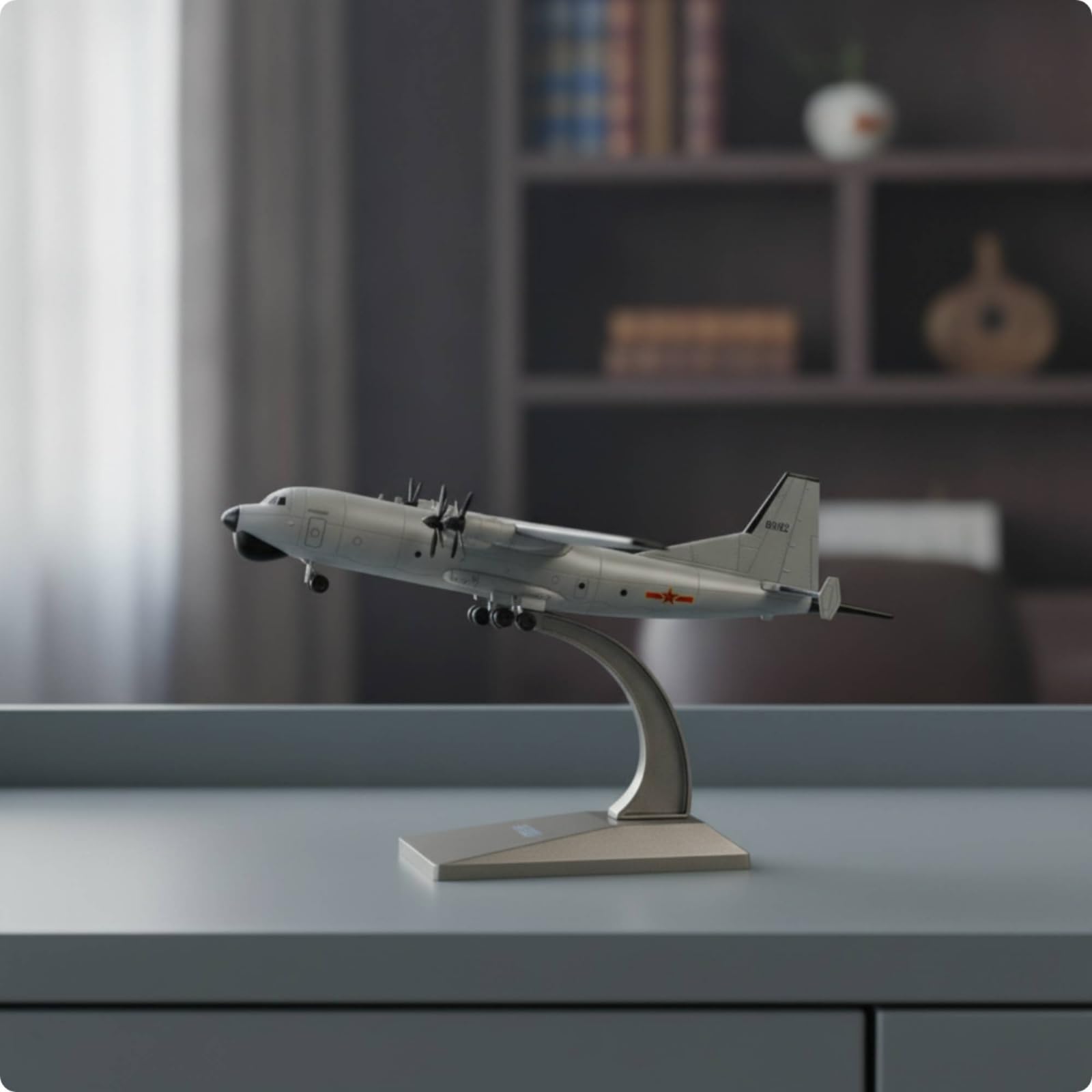 TISHITA Militärflugzeugmodell mit Ständer beweglich fertiges Modellflugzeug mit Ständer kompakt fertigmodell für Sammler, Luftfahrtenthusiasten, Vitrine, Büro