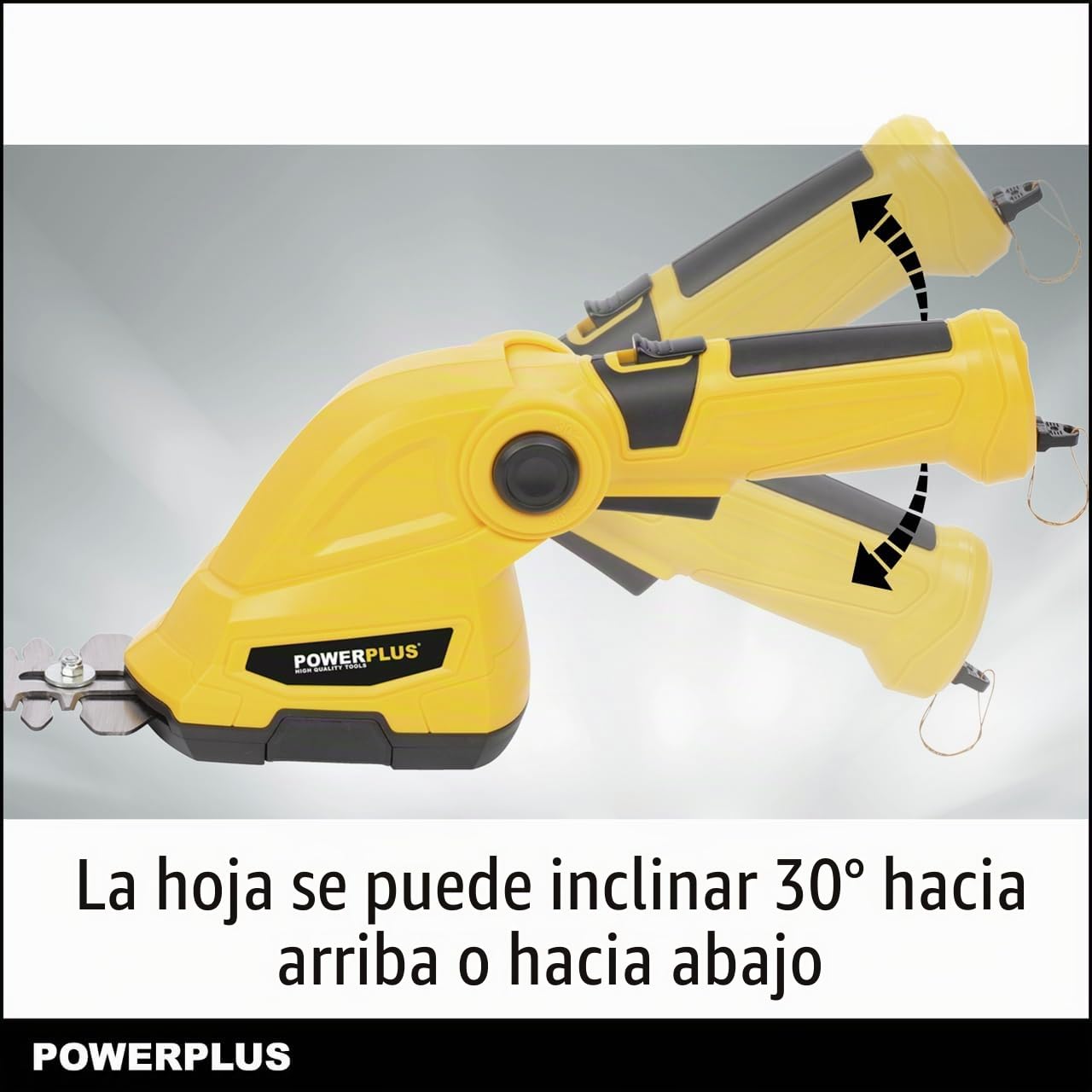 Powerplus POWXG2033 - Tijeras de podar Ligeras eléctricas con batería de Iones de Litio – 2 en 1 Herramienta de jardín como Tijeras de césped, Recortadora y Tijeras de arbustos para setos, arbustos y