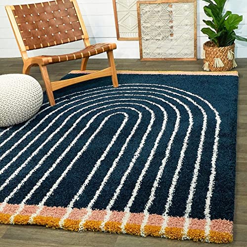 Image of Modern Soft 3D Shaggy Fur Carpets for Living Room Thick Fluffy Rugs for Bedroom, 2x5 feet, Multi Color