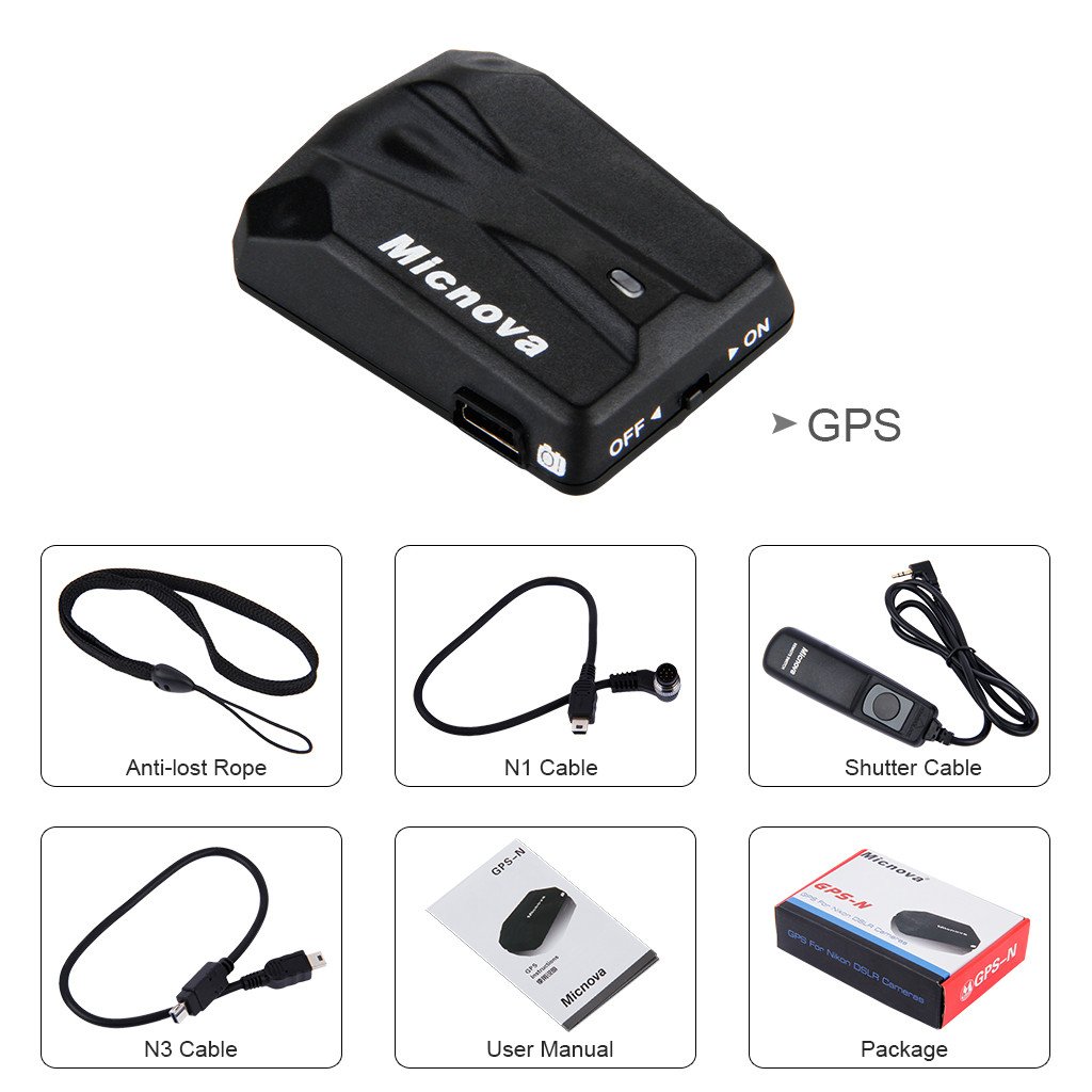 GPS-N Geotag GPS-Empfänger mit Kabel N1 N3 und kabelgebundener Fernbedienung für Nikon Digitalkamera