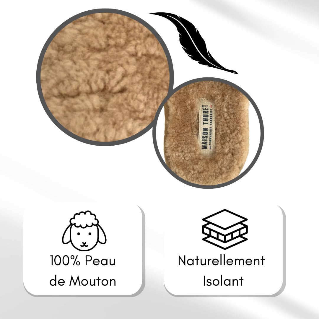 Mules/Chaussons | Automne/Hiver | Homme et Femme | Peau de Mouton 100% Naturelle | du 36 au 47 | Intérieur et Extérieur | Propriétés thermorégulatrices