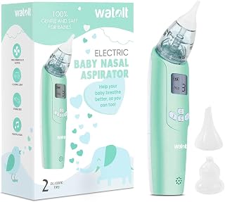 Watolt Baby Nasal Aspirator - Electric Nose Suction for Baby - Automatic Booger Sucker for Infants - Battery Powered Snot Mucus Remover for Kids Toddlers
