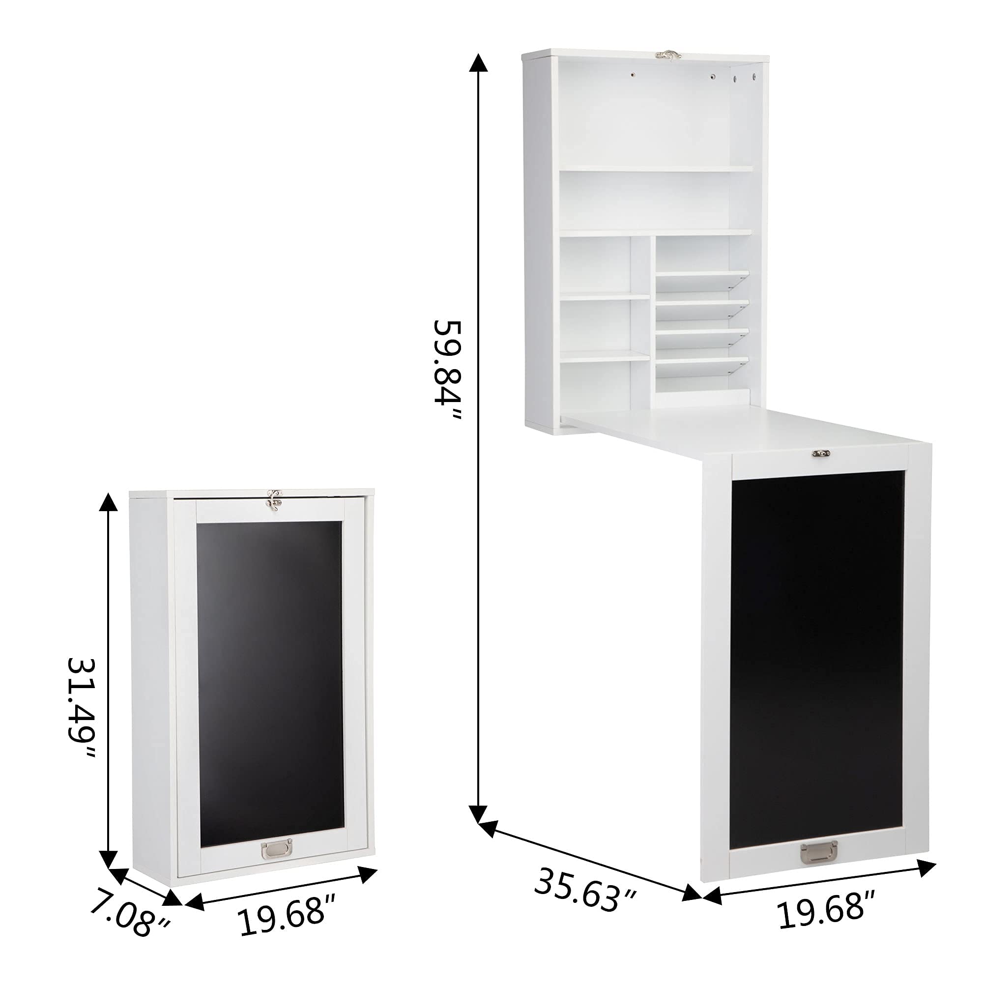 Sandinrayli Wall Mounted Desk Fold Down Table Craft with