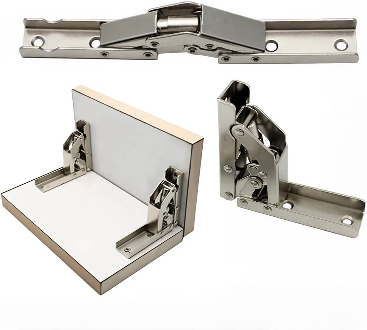 90 Degree Folding Door/Shelf Hinge Hidden Bracket Table Holder Furniture Parts (4pc)