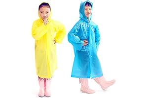 Supreme 2Pcs Kids Portable Reusable Rain Poncho Children Raincoats for Sport Traveling Camping