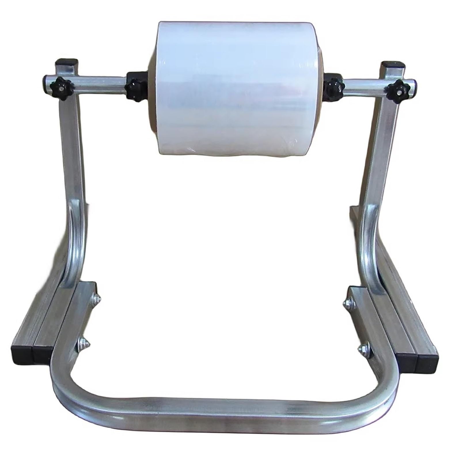 Dispenser per pluriball e Pellicola Estensibile Interamente in Metallo, Porta Rotolo in Acciaio zincato Resistente per Magazzino e spedizioni (H: 25 cm, 80 cm/31,5 Pollici)