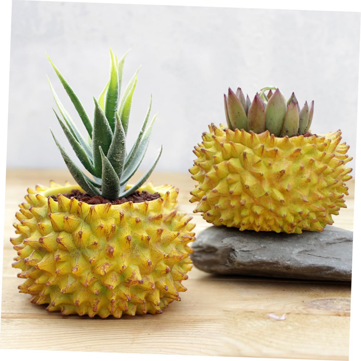 BESPORTBLE 3stücke Durian-Form Blumenvase Aus Harz Dekorativer Pflanzbehälter Für Trockenblumen Tischdeko Und Hochzeitsfeiern Stabil Und Pflegeleicht Modernes Design Für Kreative