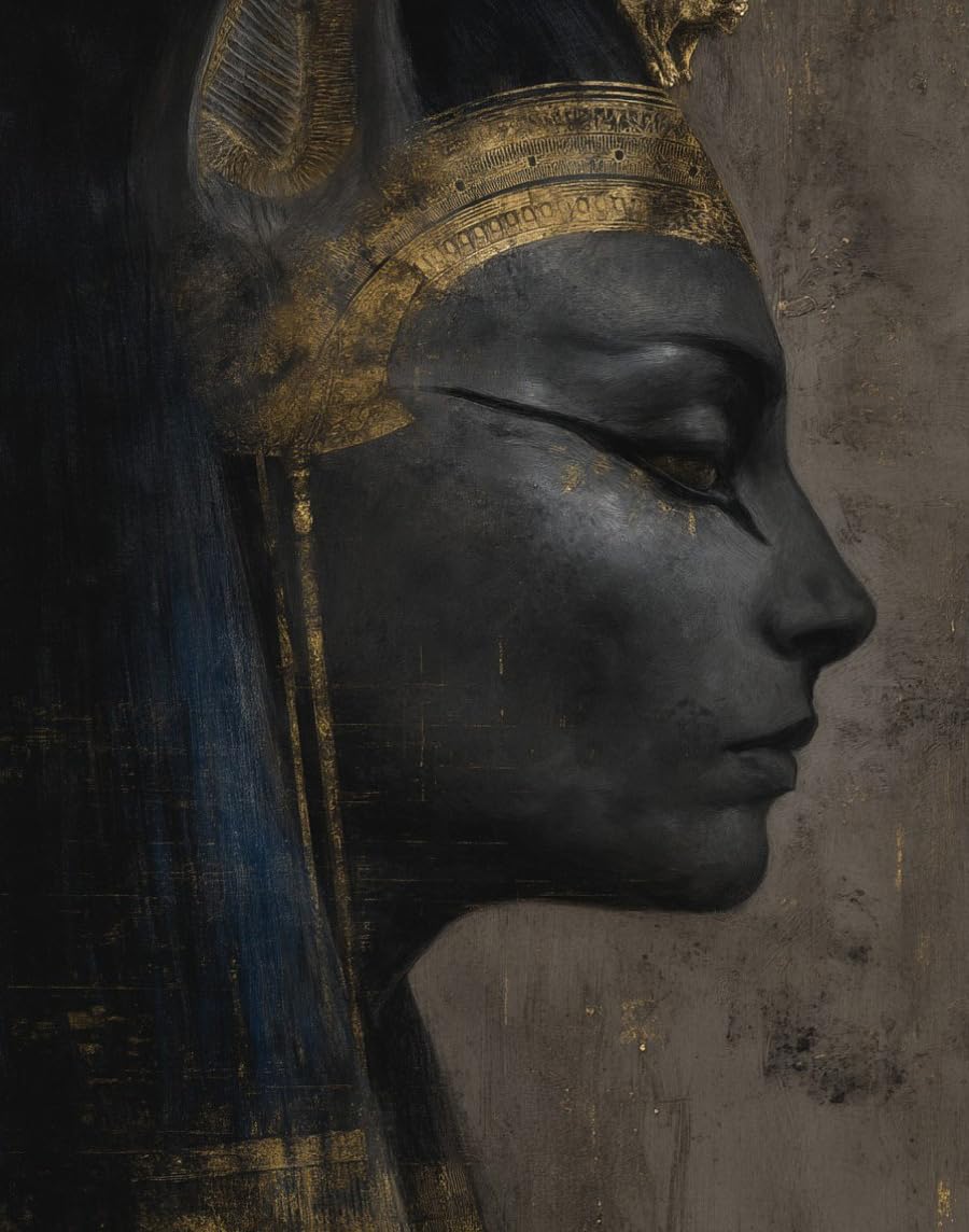 WANGWANGMIAO Paint by Numbers for Adult,Egyptian Women DIY Canvas Oil Painting Kit for with Paintbrushes Acrylic Pigment Drawing Paintwork 16x20inch，with Frame