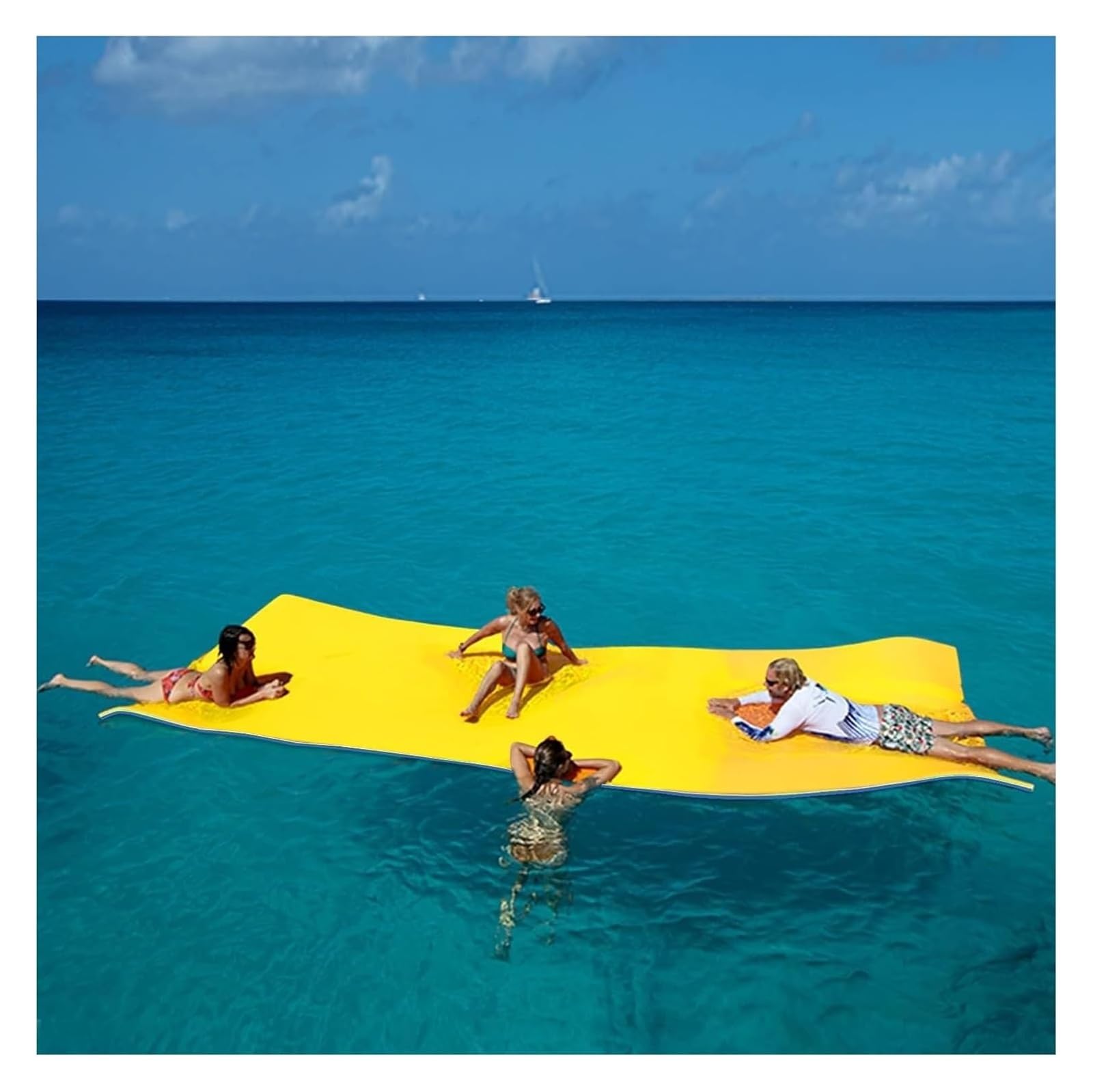 Tappetino galleggiante in schiuma per attività acquatiche, lago, piscina, spiaggia, resistente e portatile