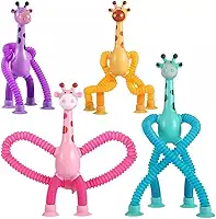 kit 2 Pop Tube Girafa Mágica Flexível Com LED, Pop It, Brinquedo, Criança, Presente - TYDA