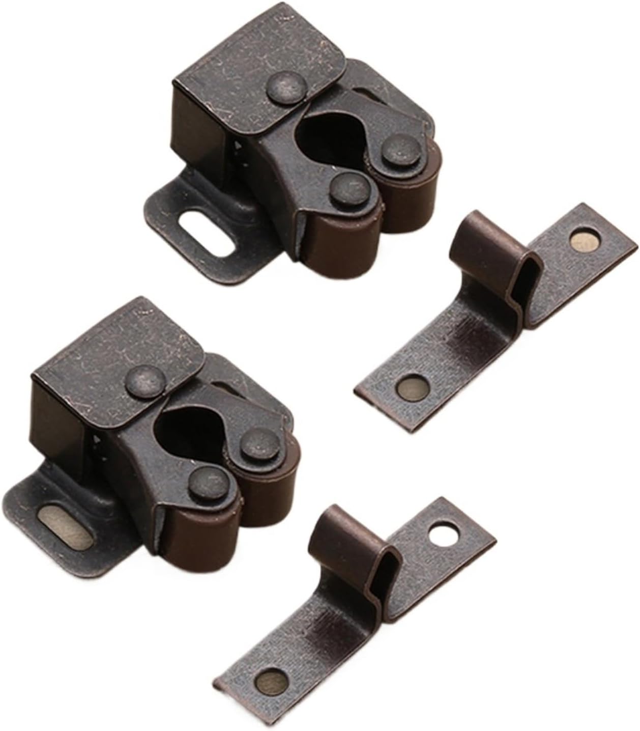 2X Cabinet Door Clips Wardrobe Cabinet Door Touch Beads Card Type Touch Beads Cabinet Locks Hardware Fittings 1Pcs(Red Ancient)