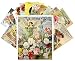 Postcard Set 24 cards Flowers Vintage Seed Pockets Gardens Pansies