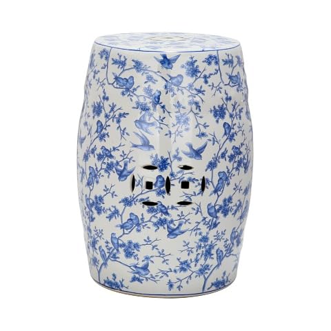 Safavieh Blue Birds Ceramic Decorative Garden Stool Cover