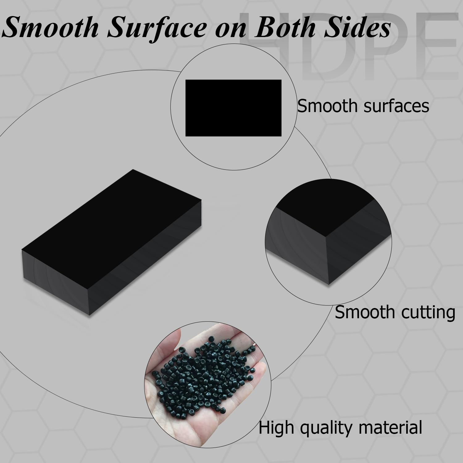 HDPE Plastic Sheet - Black Block for DIY Projects -5 HDPE Plastic Sheet - Black Block for DIY Projects -5