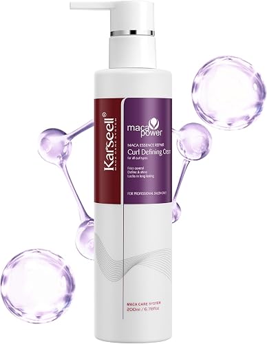 Karseell Curling Perfection Curl-Defining Cream essence repair All Curl Types & Hair Textures, Paraben-Free, 200ML(6.78oz)