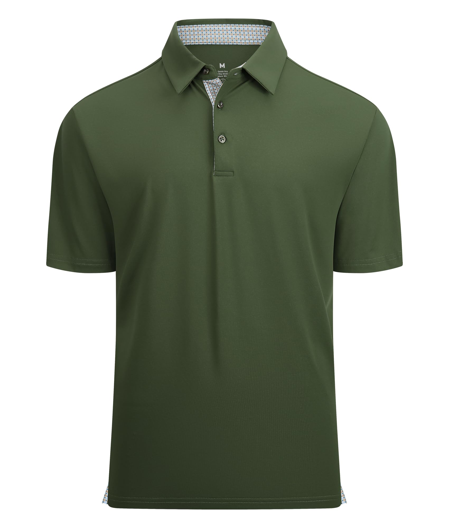 Mens Golf Shirt Quick-Dry Solid Short Sleeve Polo Shirts