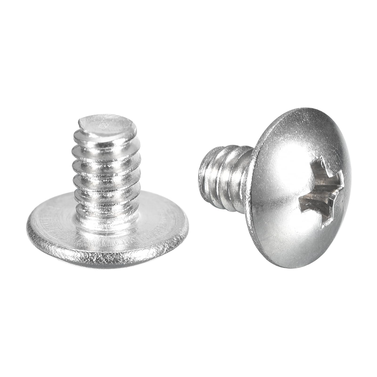 uxcell #8-32 x 1/4" Truss Head Phillips Machine Screws, Full Thread, Phillips Drive, 304 Stainless Steel 18-8, Quantity 50