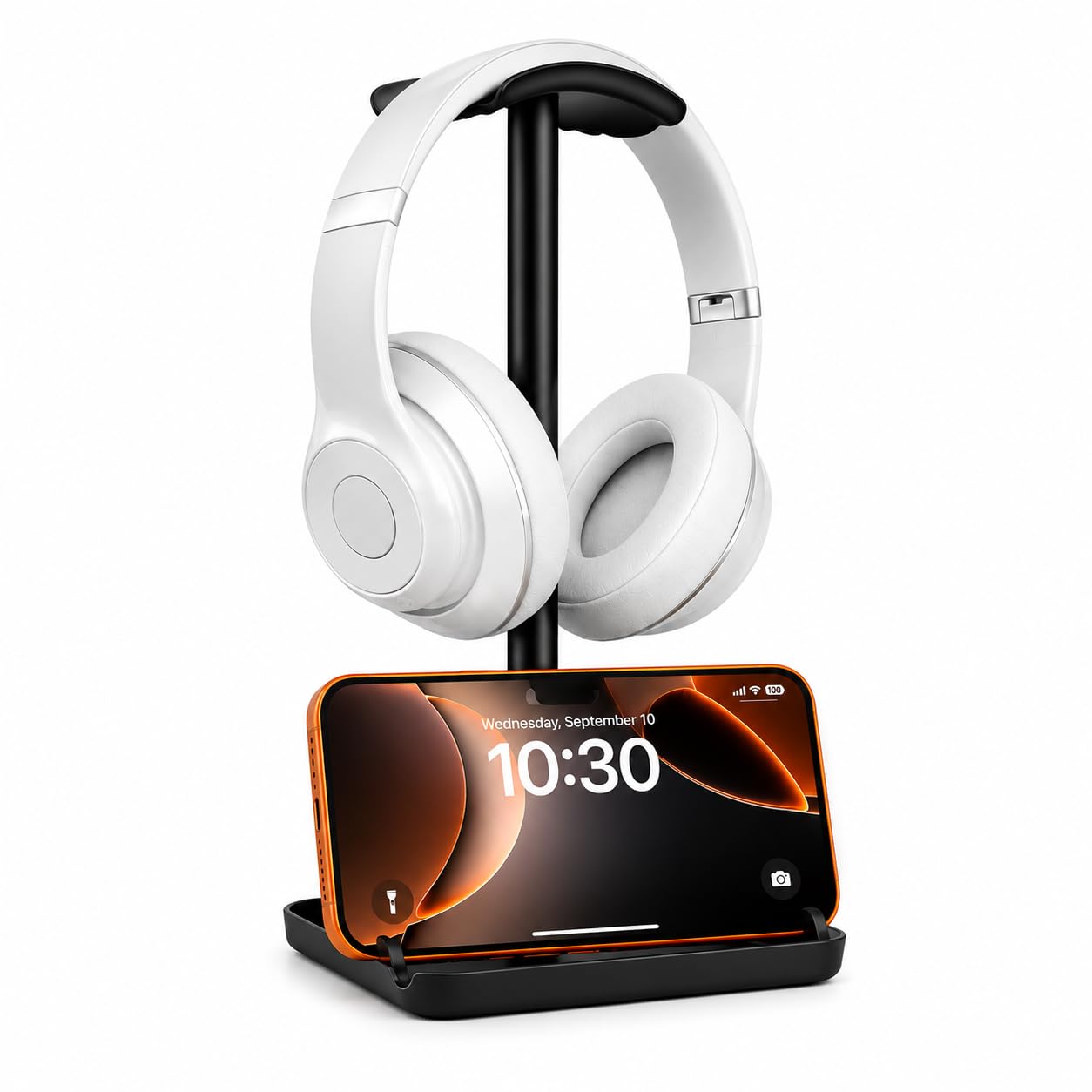 Mizi Headphone Stand for Desk, Universal Aluminum Headset Holder with TPU Padded Headrest, Anti-Slip ABS Base, Space Saving Headphone Hanger for Max, Sony, Bose, JBL, Logitech, Black-image-46