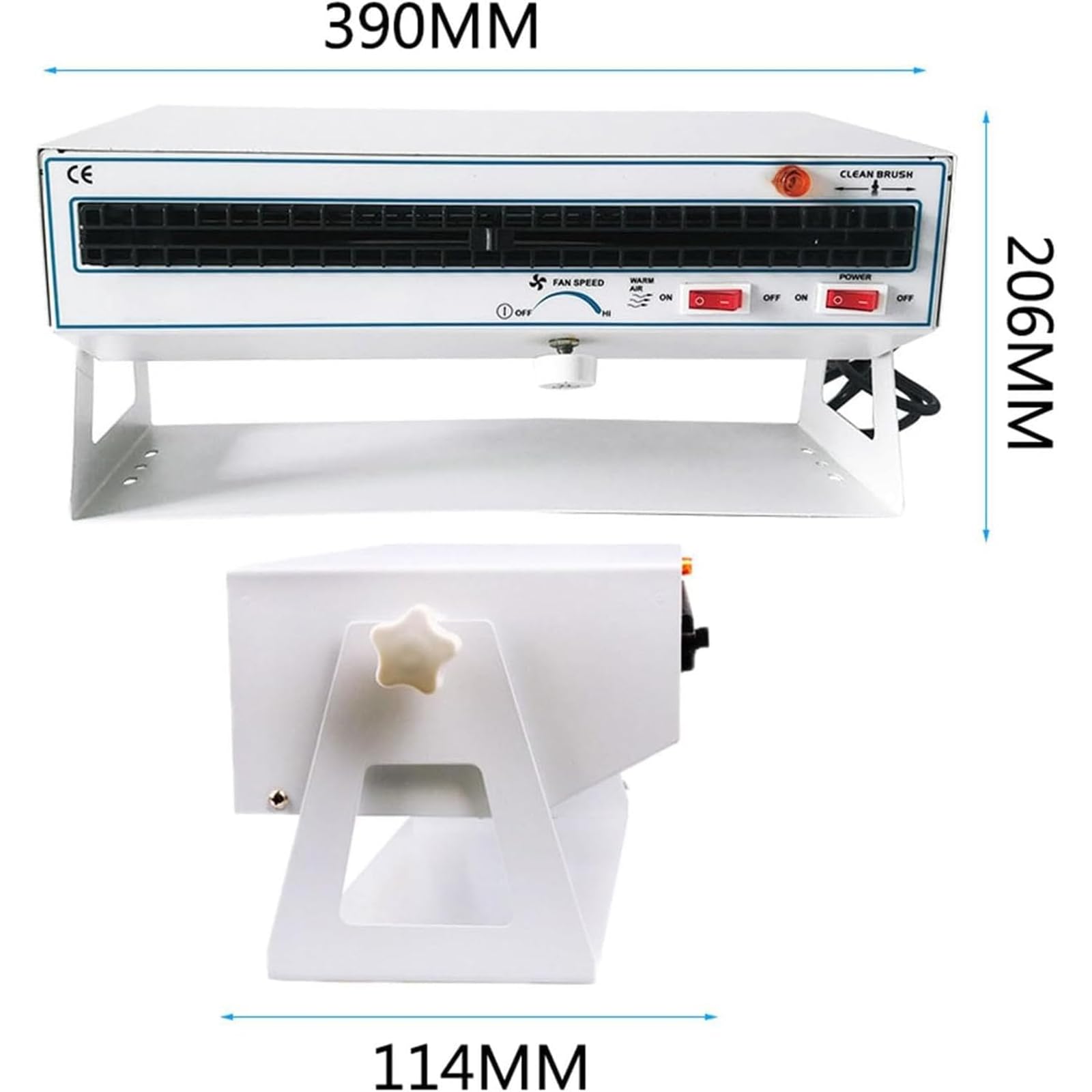 Ventilador ionizador de Aire - Ventilador antiestático con Velocidad de Viento Ajustable e indicador Luminoso de Iones para la eliminación de estática, Alcance Efectivo de 900 * 1800 mm.