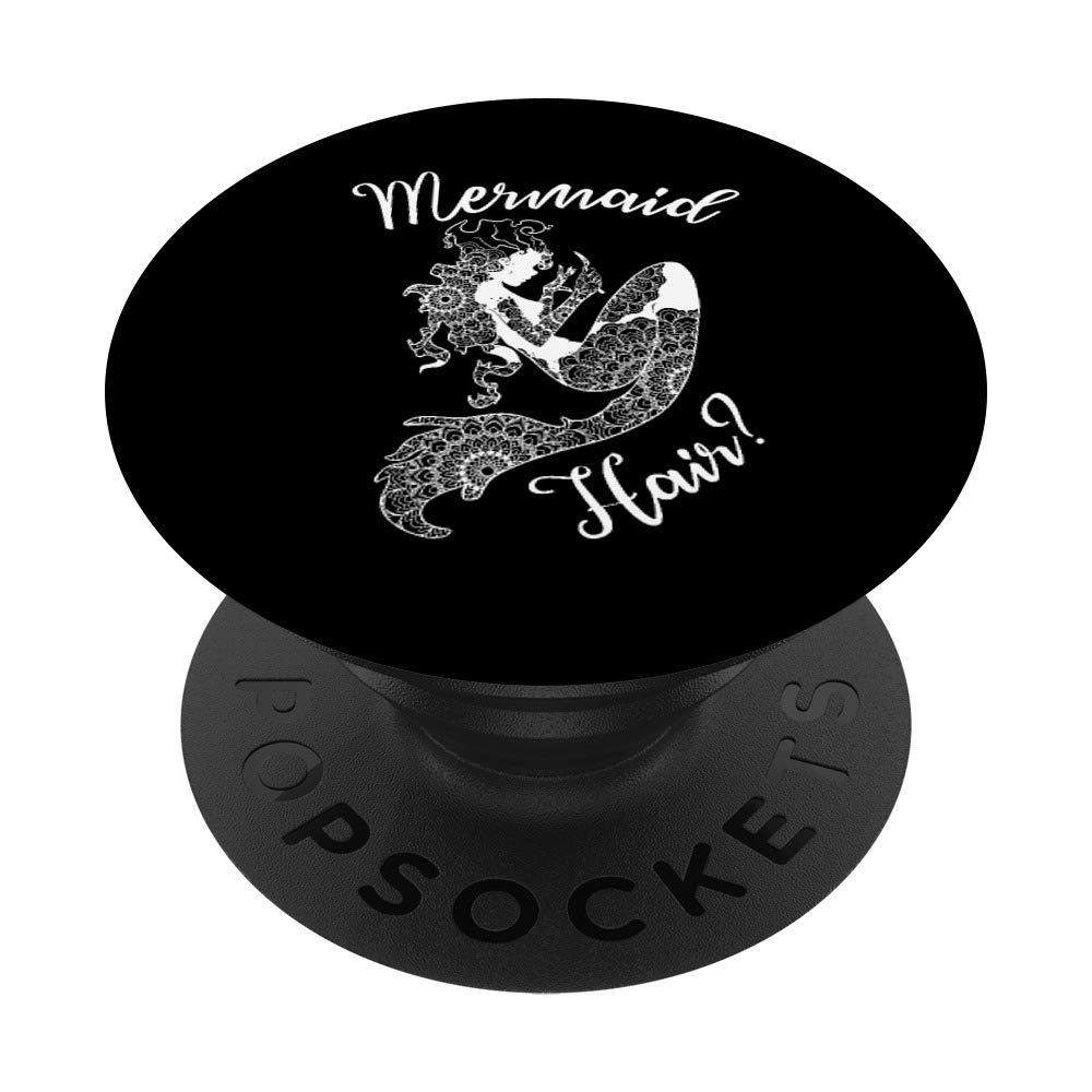 Mermaid Hair Dinglehopper Hair Fork Mandala Mermaid Lovers PopSockets Grip and Stand for Phones and Tablets