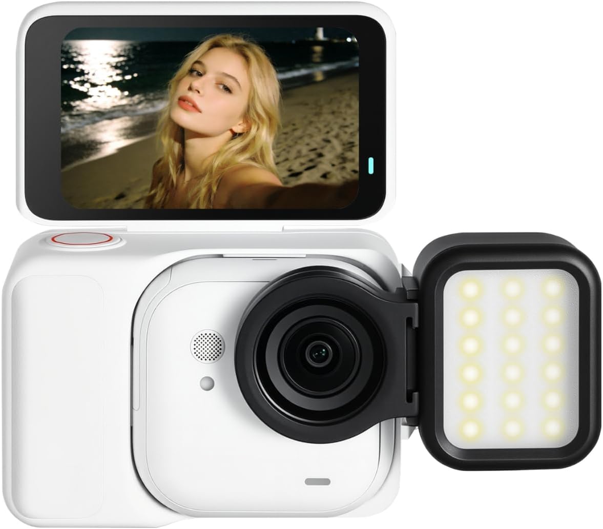 Magnetic Mini Fill Light for Insta360 GO Ultra, 4H Runtime, 200 mAh
