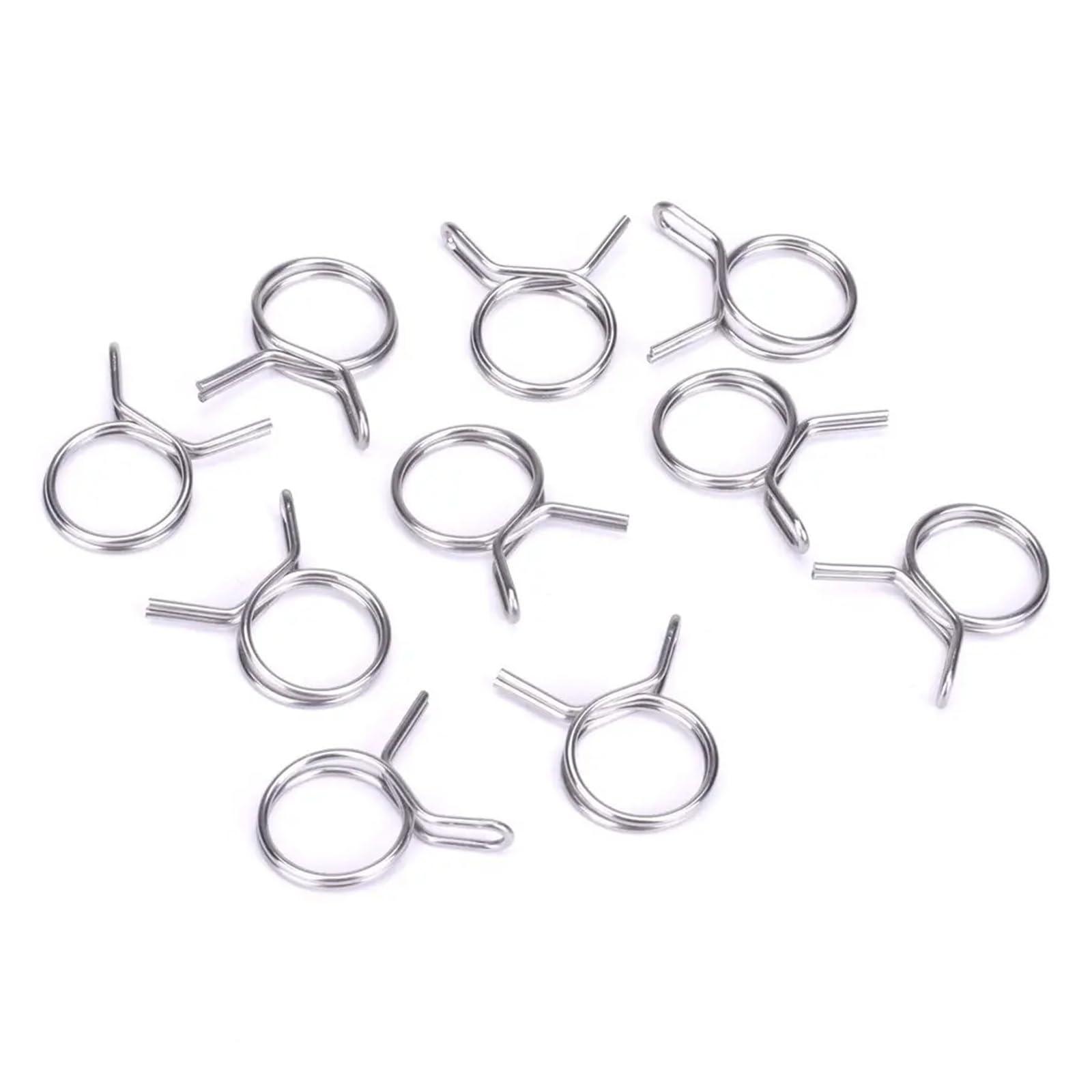10 fascette stringitubo da 5 a 14 mm, in acciaio inox, clip a molla per tubi, clip di tenuta per tubi, accessori hardware (5 mm, 50 pezzi)