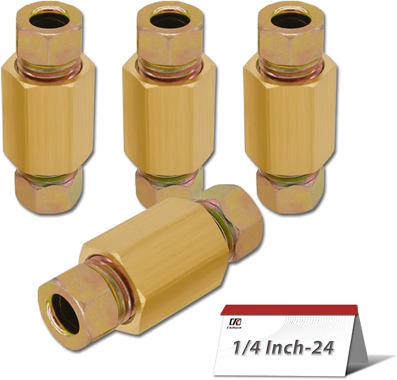 Kit de conexões para linha de freio Chillerk 1/4" com rosca 7/16-24 – 42 peças