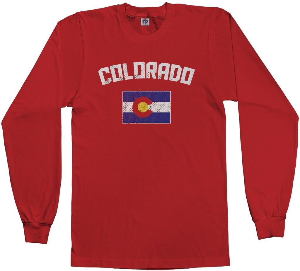 Threadrock Men's Colorado Coloradan Flag Long Sleeve T-Shirt