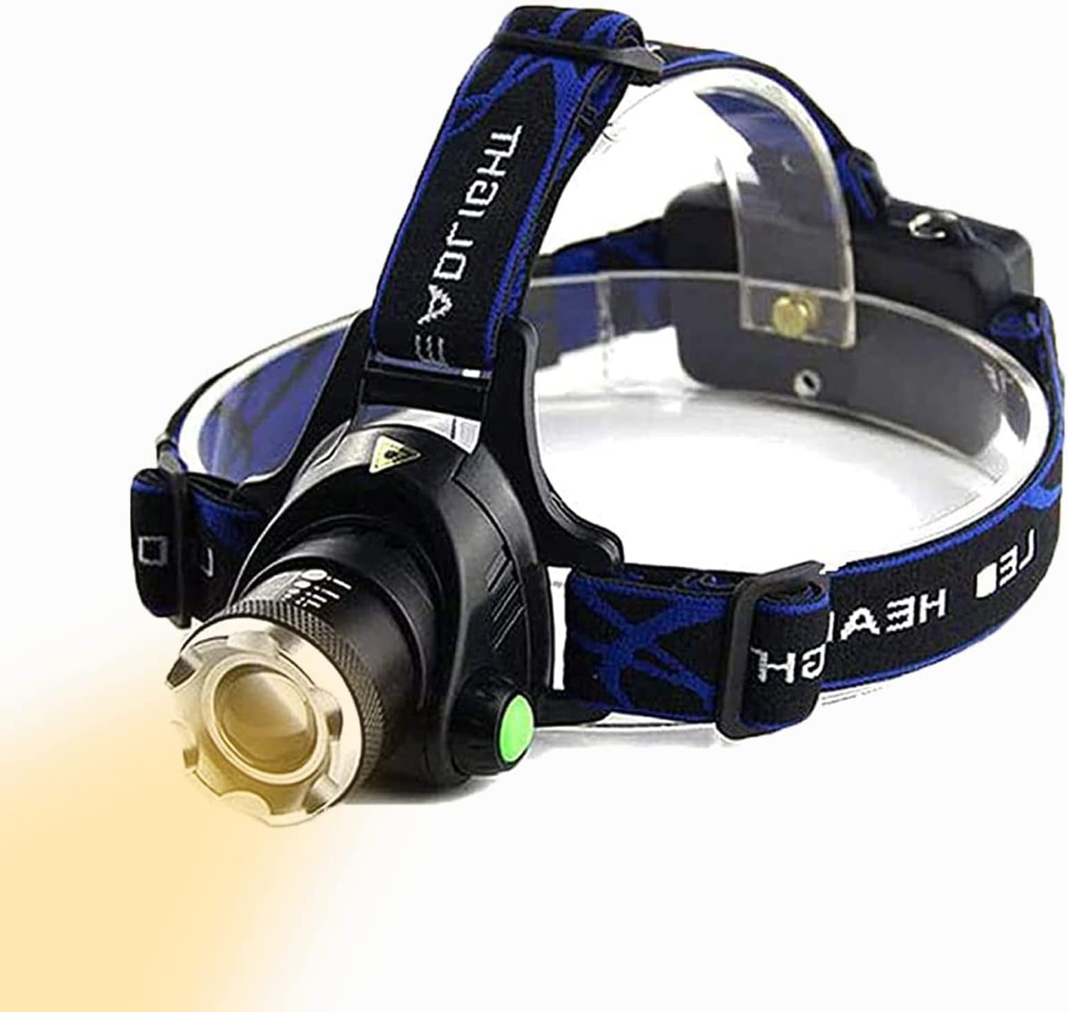 Ultra Bright Warm Light Headlamp,3 Mode Zoomable Amber Light Hands-Free Headlamps,Adjustable Focus Warm White Yellow Light LED Headlight