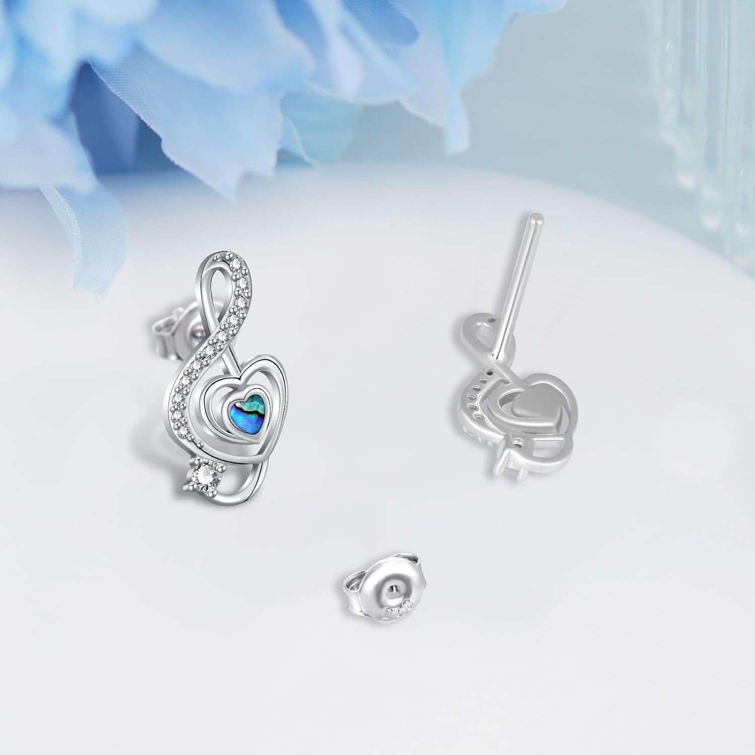 Music Earrings 925 Sterling Silver Music Note Earring Music Jewelry Gifts for Women