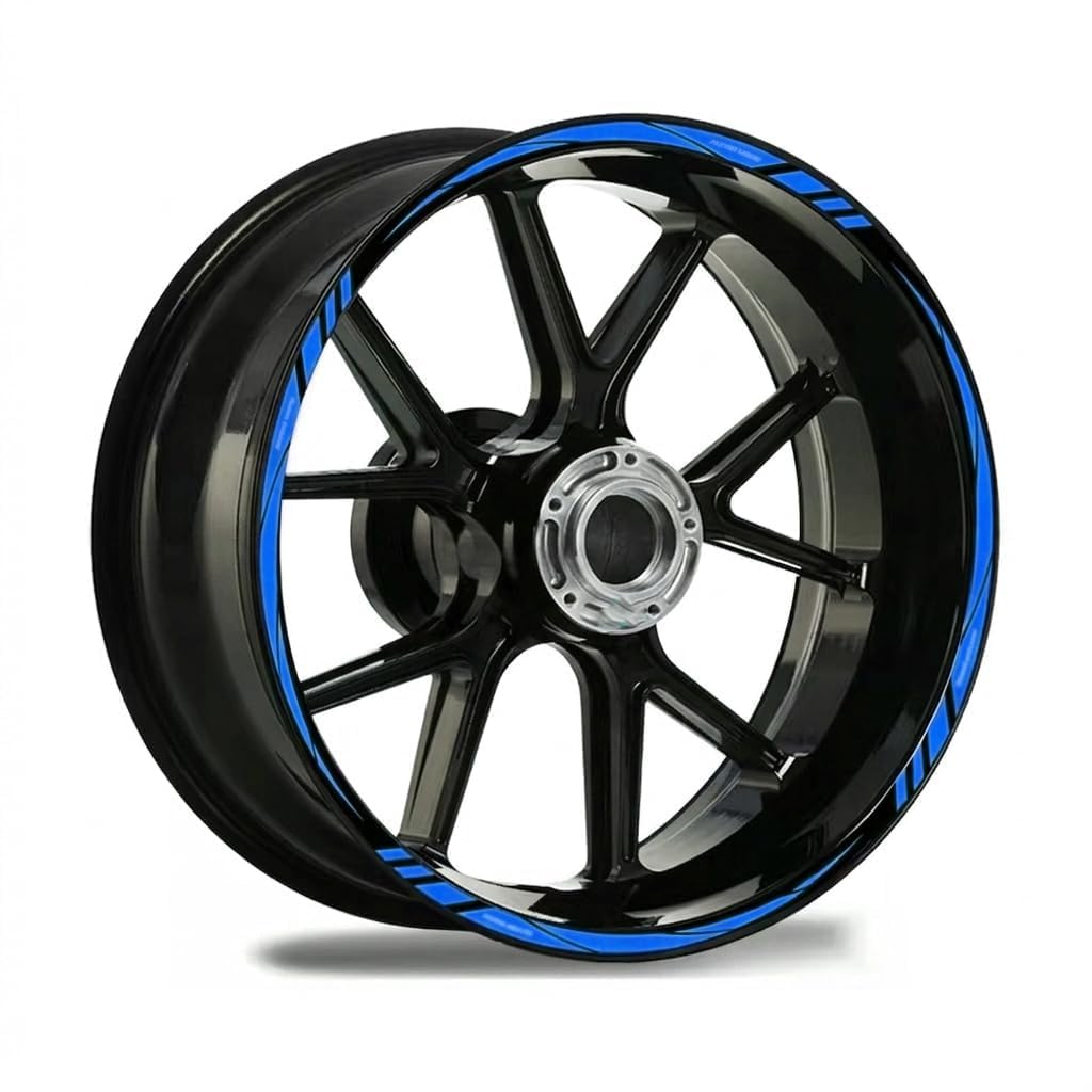 QIZUN Motorcycle Rim Decal for Kawasaki Versys 1000 2012-2024, Reflective Rim Tape Tire Strip Sticker – Motorcycle Accessory,Blue