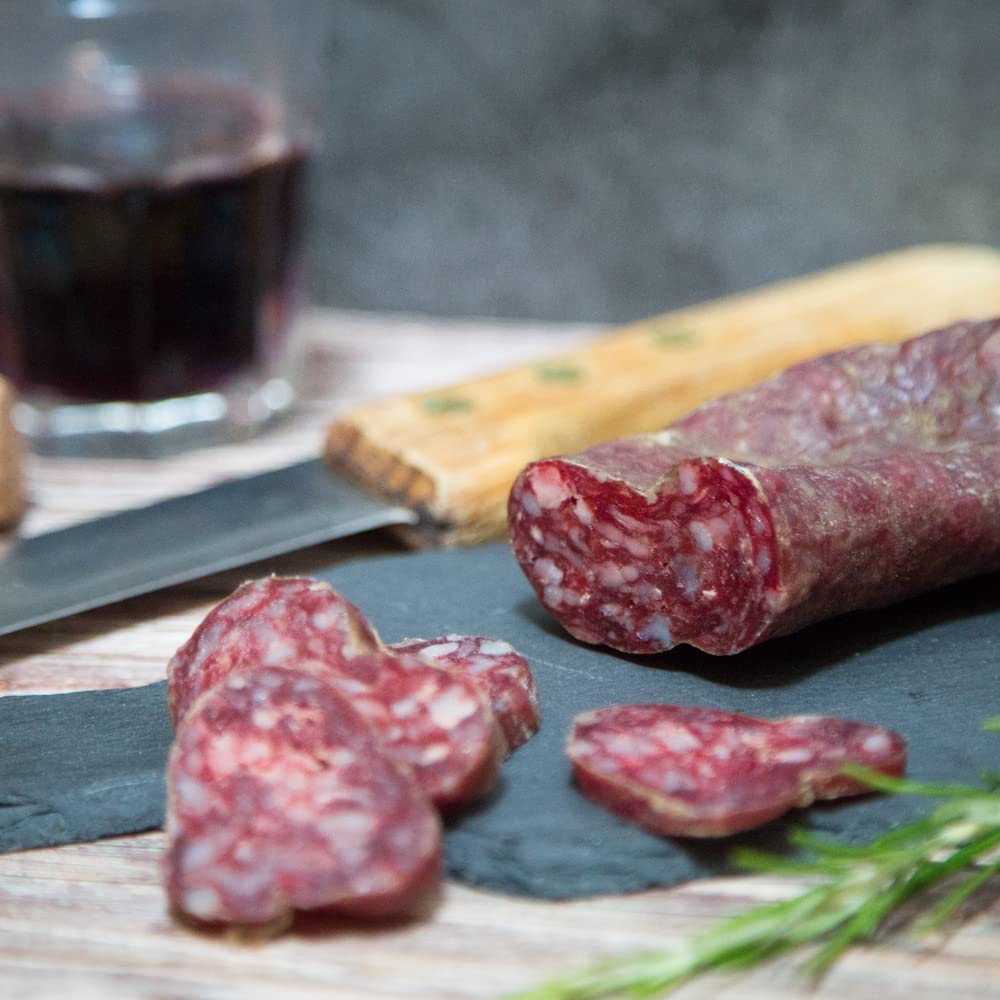 La Cigolina – Salame di Wagyu 200g + Salame di Frisona 400g | Salumi bovini artigianali 100% italiani | A basso contenuto di grassi, ricchi di gusto e Omega 3 | Stagionati e naturali