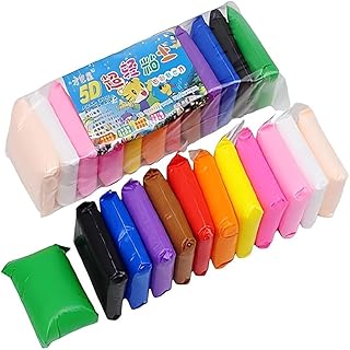 Kids Modeling Clay Set, Rainbow Colors, Air Dry Clay, 12 Pack, Sculpting Tools Included, Creative Arts and Crafts Kit for Children