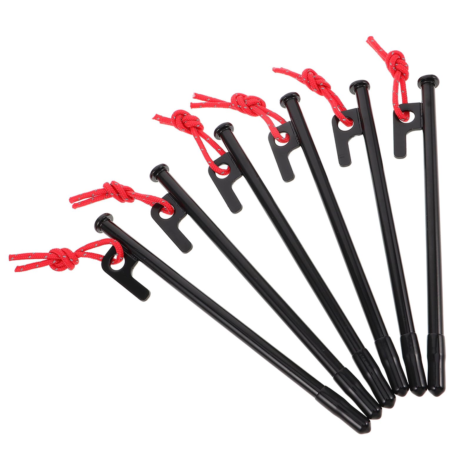 Lot De 6 Piquets De Rechange pour Tentes De Camping Piquets Noirs pour Tente D'Extérieur Robustes