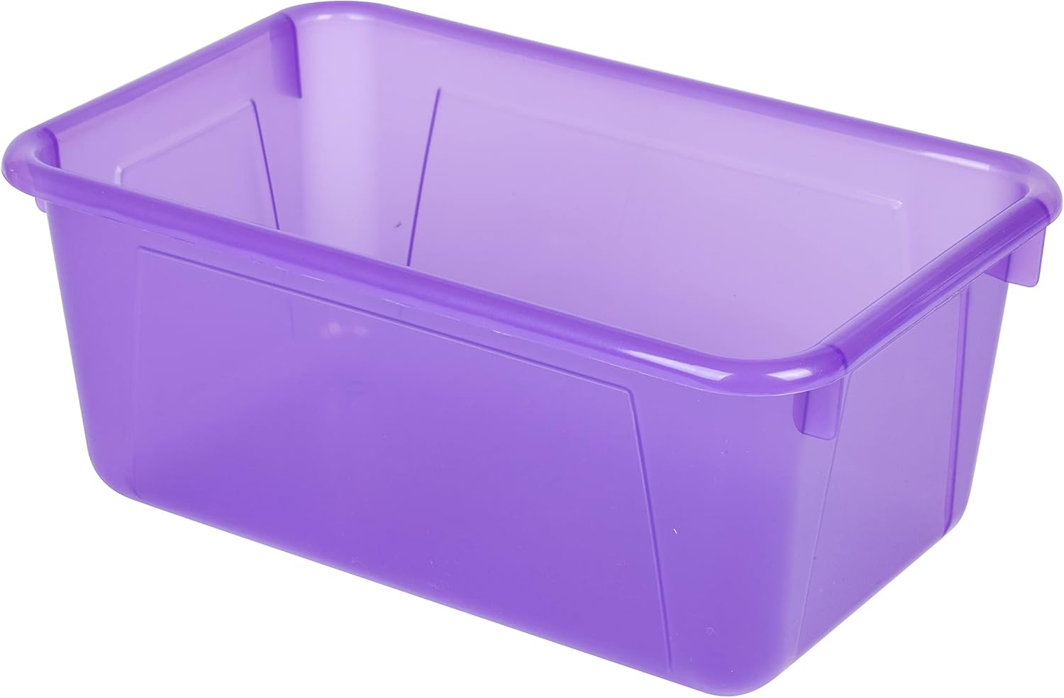 Storex Small Cubby Bin, 12.2 x 7.8 x 5.1 Inches, 5-Pack, Candy Violet (62478U05C)