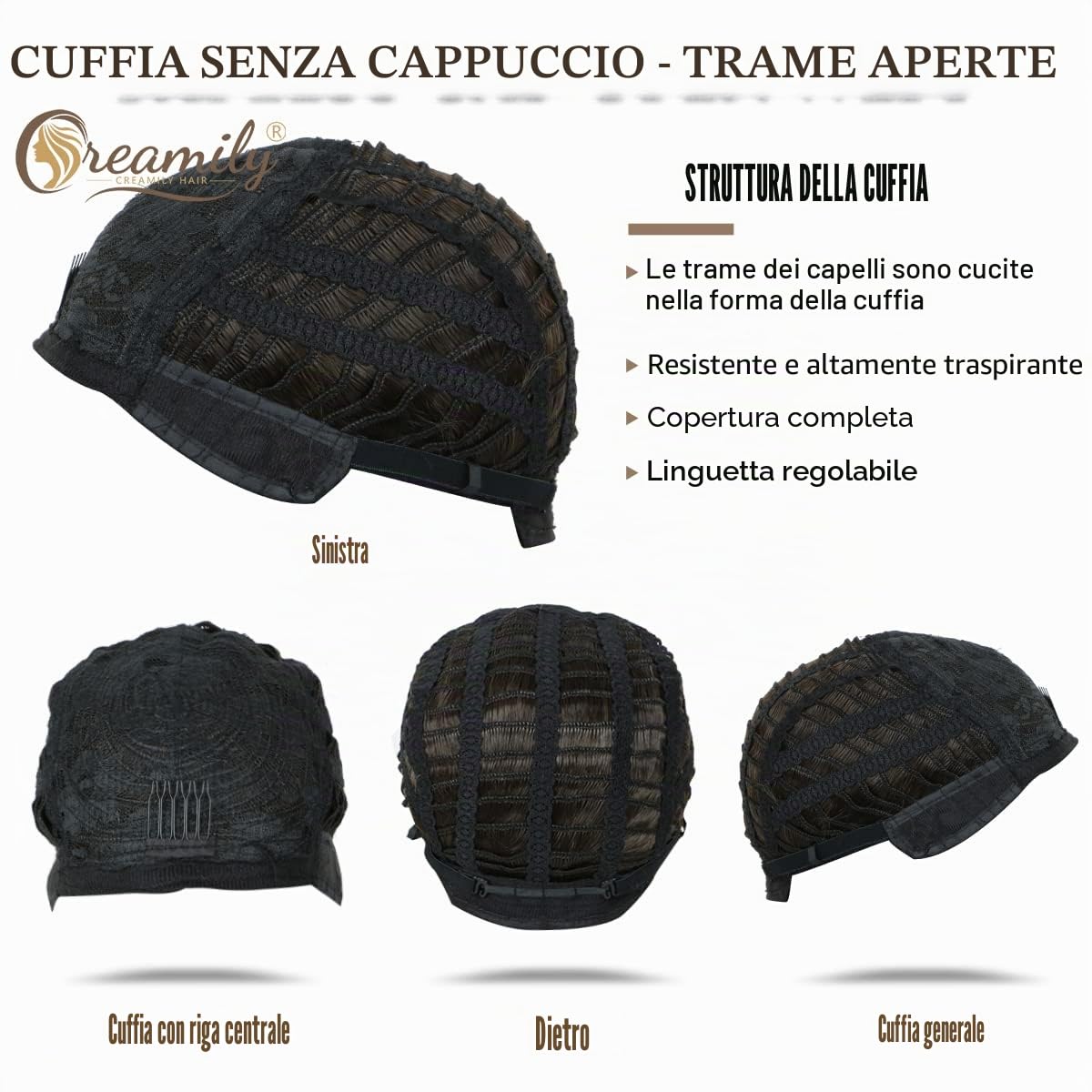 Creamily Parrucche corte castane, parrucca corta Pixie Cut con frangia per donne, parrucche sintetiche a strati naturali per capelli corti da donna, per cosplay, feste, uso quotidiano