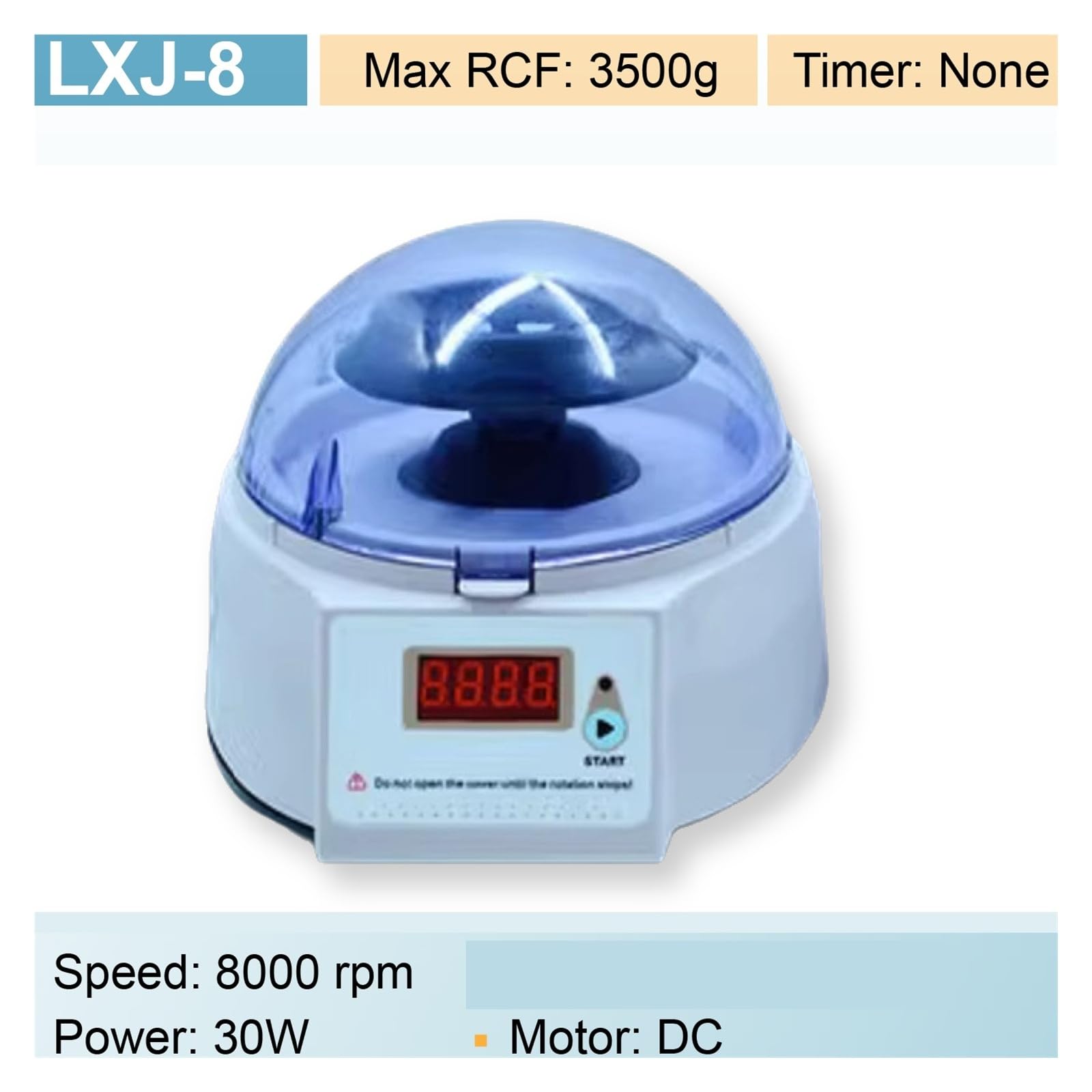 Mini centrífuga portátil de laboratorio de baja velocidad, 4000-8000 RPM, adecuada for tubos PRP. Funcionamiento fluido(LXJ-8)