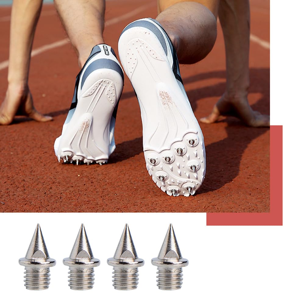 Chiodi per Scarpe Atletica, Punte di Ricambio per L'Atletica, Chiodi per Scarpe Chiodate in Acciaio, Tacchetti di Ricambio Shoe Spikes, Chiodi per Atletica Leggera con Chiave a Punta, 30 Pezzi