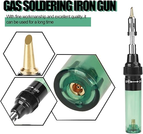 Miniatura 3 de Kit de soldador, portátil DIY inalámbrico de gas butano, soldador eléctrico, soplete eléctrico, herramientas de soldadura controladas por