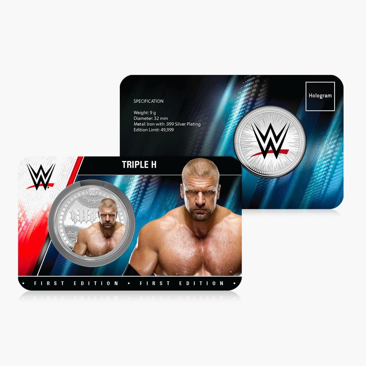 FANTASY CLUB Triple H WWE 32 мм Официальная коллекционная монета, посвящённая «королю королей» и 14-кратному чемпиону мира, ограниченная серия для фанатов и коллекционеров