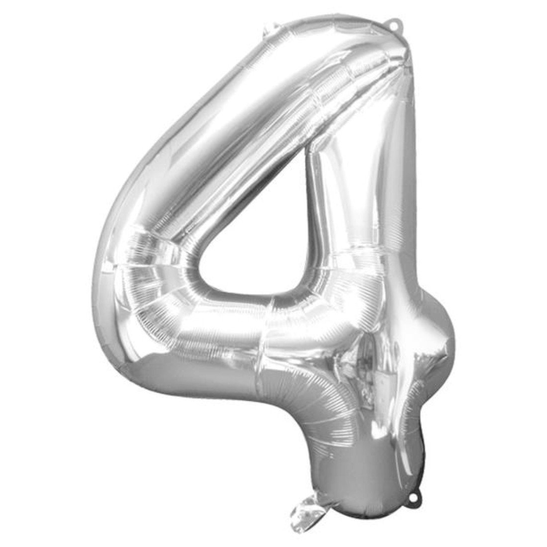 Unique Party 55754 - 34" Giant Silver Foil Number 4 Balloon