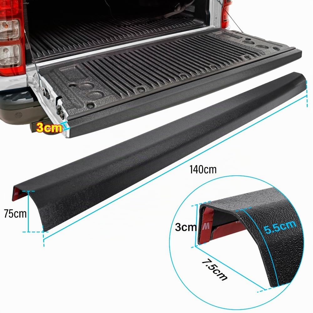 Protector de portón de Carga para Ford Ranger 2012-2022 Raptor Wildtrak XL XLT Limited Tremor T6 T7 T8 Cubierta del portón Trasero ABS Protección para portón Trasero