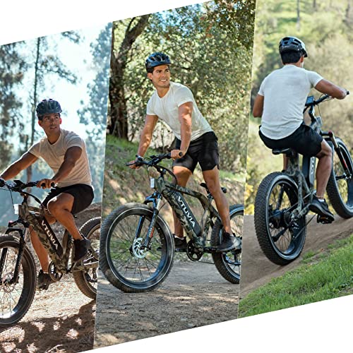 Vtuvia Electric Bikes For Adults 26"*4.0 Hunting Fat Tire Ebikes With 750W Motor, 48V 13Ah Removable Lithium Battery, 28Mph Snow Beach Mountain Large Frame E-Bike Shimano 7-Speed #TOP1