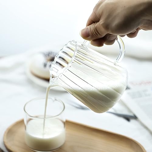 Miniatura 5 de CHOOLD Elegante jarra de café con forma de onda para cocina, leche y salsa, 8.5 onzas