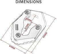 Vista 7 de SCUUBE for Yamaha Xmax 125 X-MAX 250 Xmax 300 400 2017-2019 Motorcycle Foot Side Stand Pad Plate Kickstand Enlarger Plate CNC Support Plate
