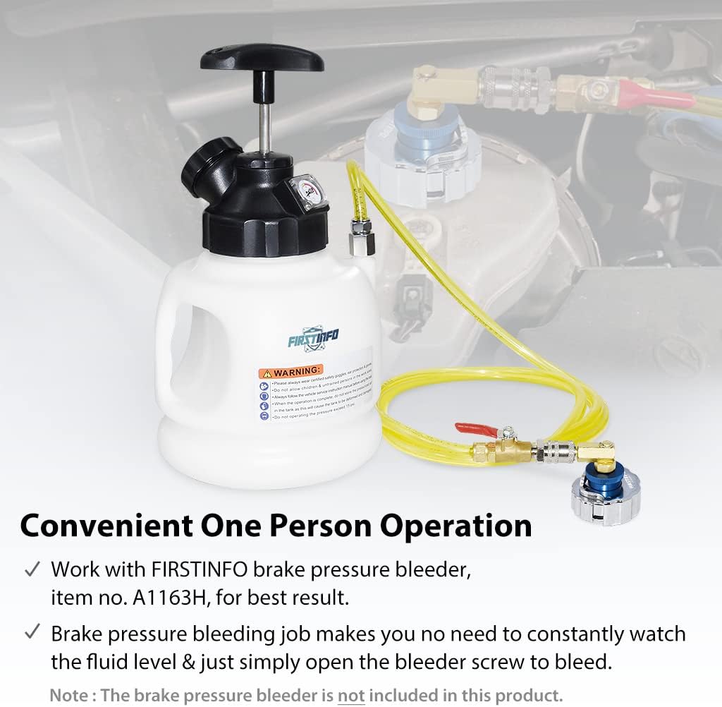 FIRSTINFO A1163HKTL Patented Metal Master Cylinder Reservoir Adapter, Compatible with Toyata/Lexus Master Cylinder Reservoir