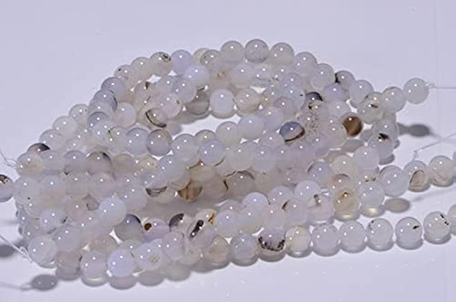 Agate fleur noire 8.5mm perles de gemmes naturelles pour bijoux DIY