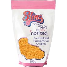 Bling Ingredients Crunchy Passionfruit Crispies 350g   Freeze Dried Tropical Fruit Granules for Baking, Desserts & Chocolate Decorating
