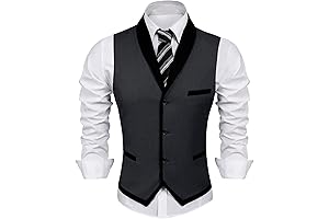 Men's Slim Fit Suit Vest Formal Business Dress Vest Casual Wedding Waistcoat